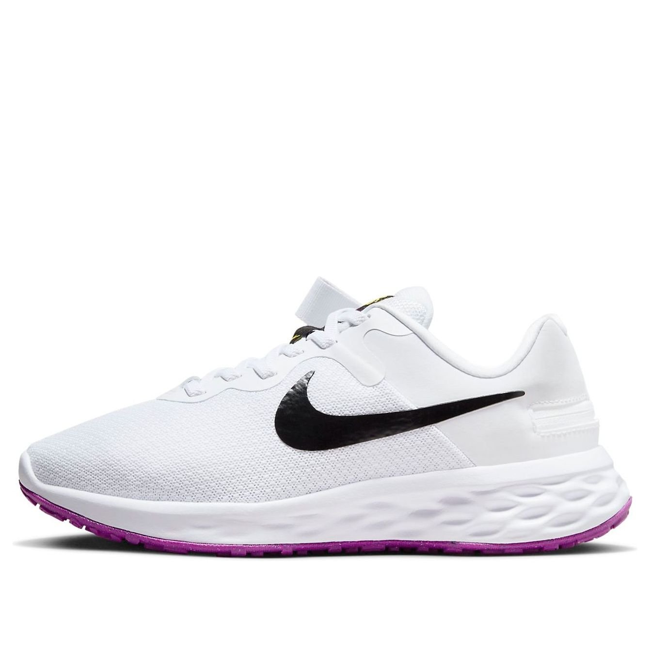 (WMNS) Nike Revolution 6 FlyEase Next Nature 'White Black Purple' DC8998-101
