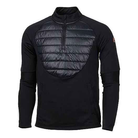 Men's Nike Soccer/Football Training Solid Color Stand Collar Stay Warm Soccer/Football Jacket Black DC9169-010