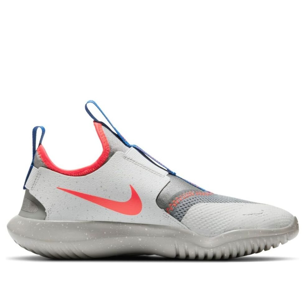 (GS) Nike Flex Runner SE 'Particle Grey Bright Crimson' DC9237-001 - Image 2