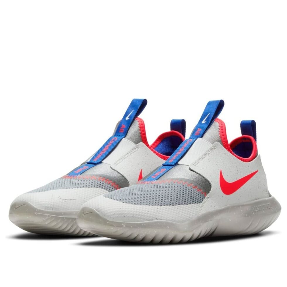 (GS) Nike Flex Runner SE 'Particle Grey Bright Crimson' DC9237-001 - Image 3