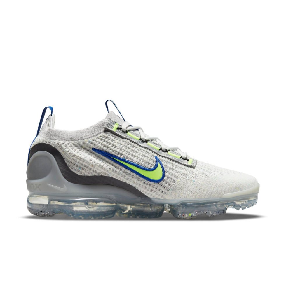 Nike Air Vapormax 2021 Flyknit 'White Volt Hyper Royal' DC9394-100 - Image 2