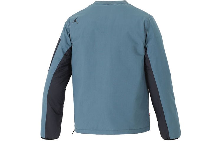 Air Jordan 23 Engineered Contrast Color Stitching Round Neck Pullover Padded Green Jacket DC9657-387 - Image 2