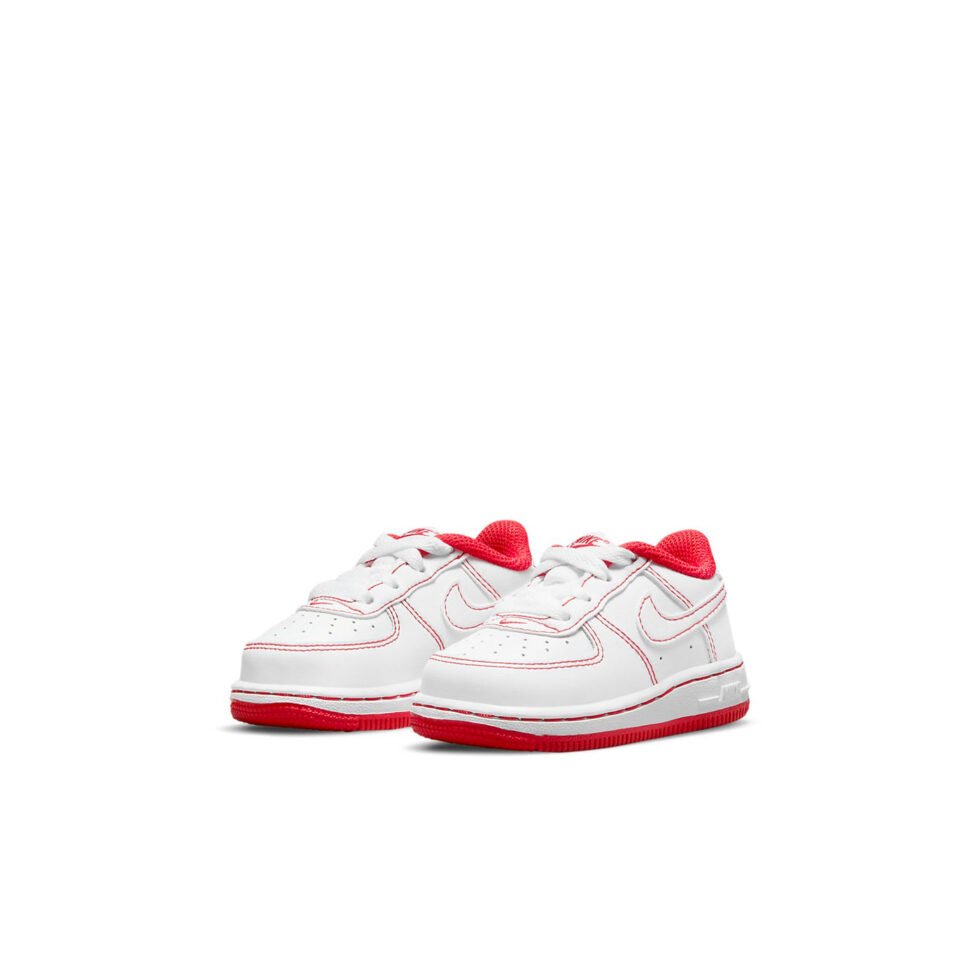 (TD) Nike Force 1 'Contrast Stitch - White University Red' DC9671-100 - Image 3