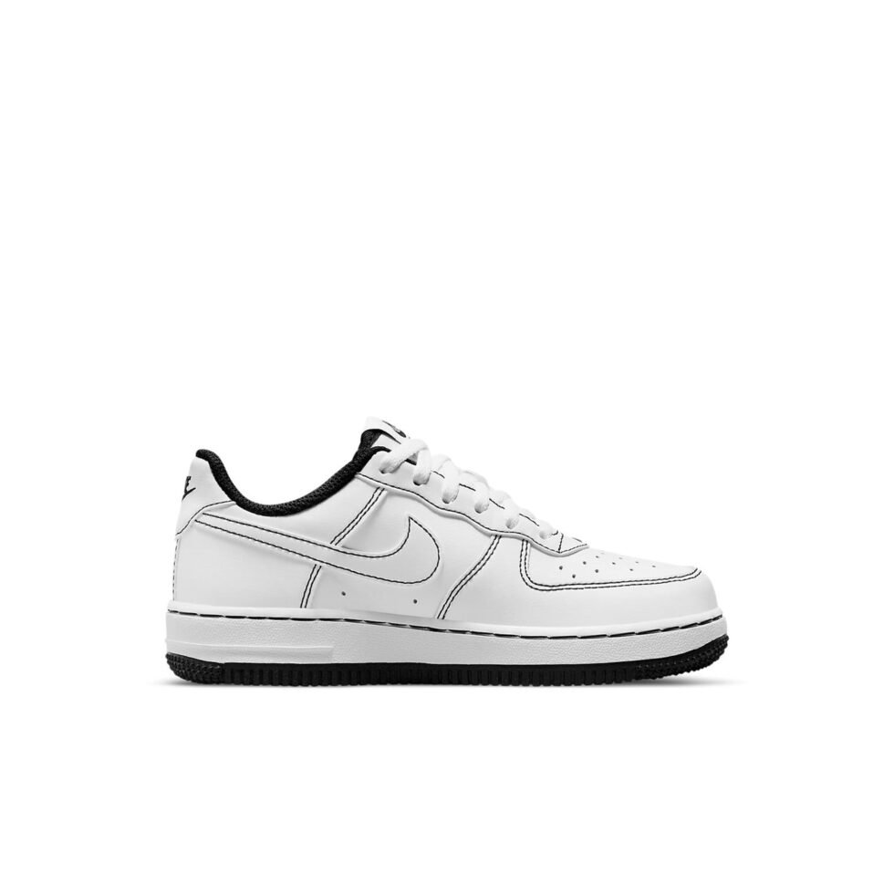 (PS) Nike Force 1 'Contrast Stitch - White Black' DC9672-104 - Image 2