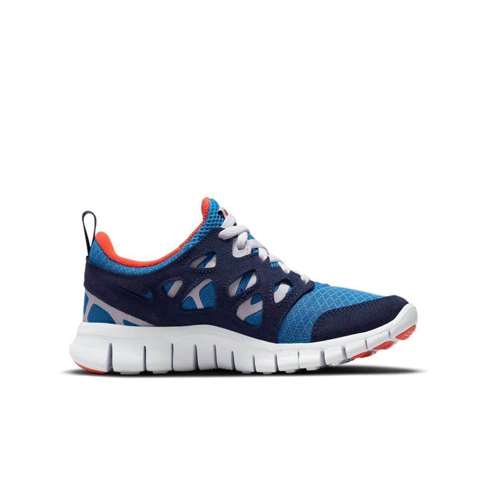 (GS) Nike Free Run 2 'Light Photo Blue Orange' DD0163-403 - Image 2
