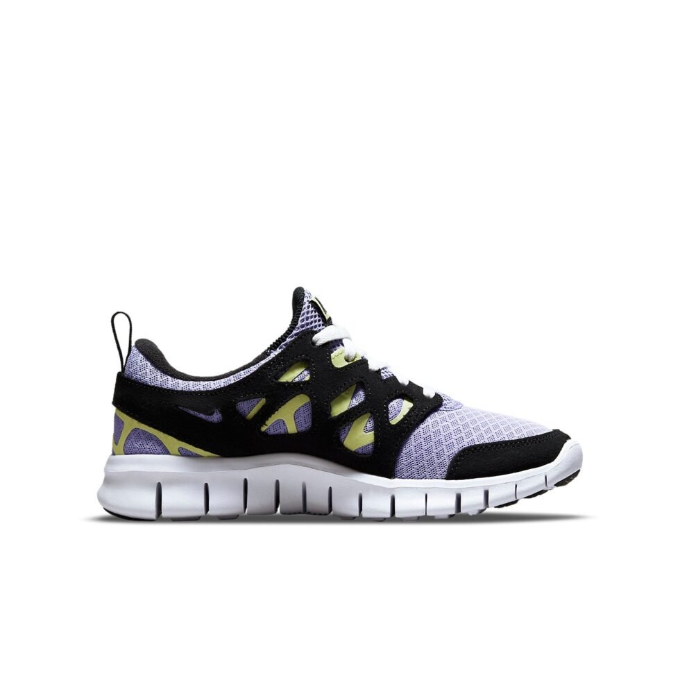 (GS) Nike Free Run 2 'Purple Pulse Light Lemon Twist' DD0163-500 - Image 2