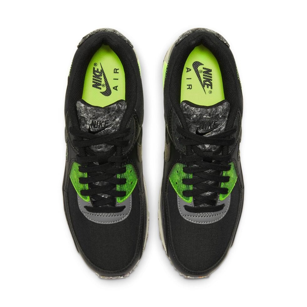 Nike Air Max 90 M2Z2 'Recycled Wool Pack - Black Electric Green' DD0383-001 - Image 4