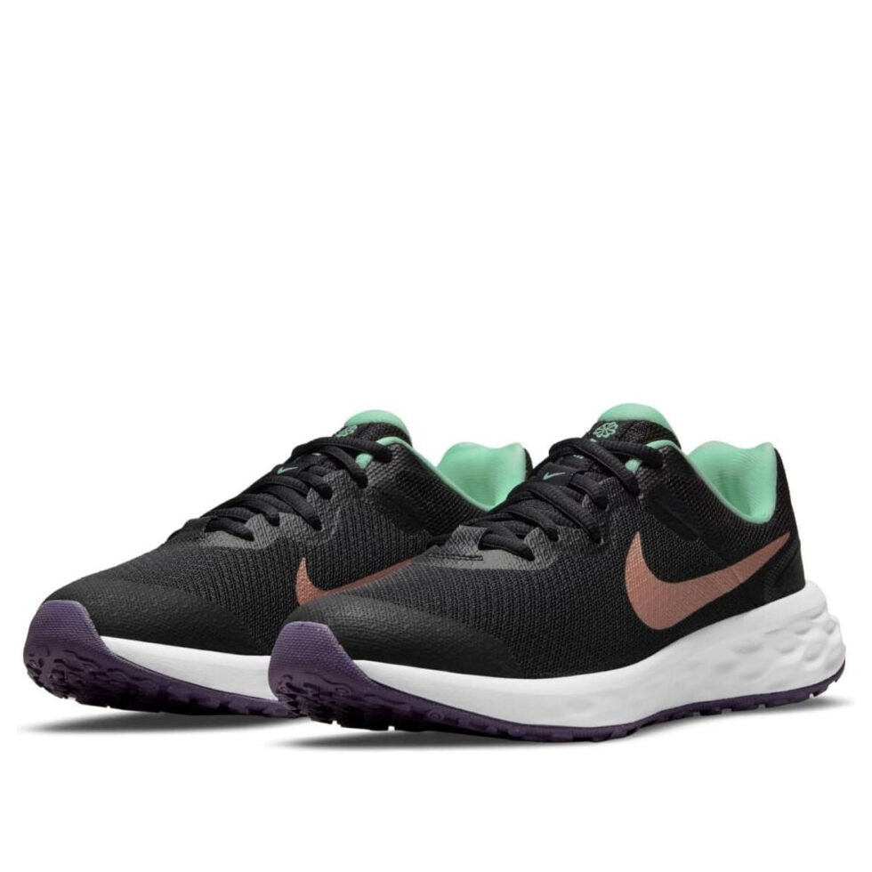 (GS) Nike Revolution 6 'Black Mint Foam' DD1096-005 - Image 3