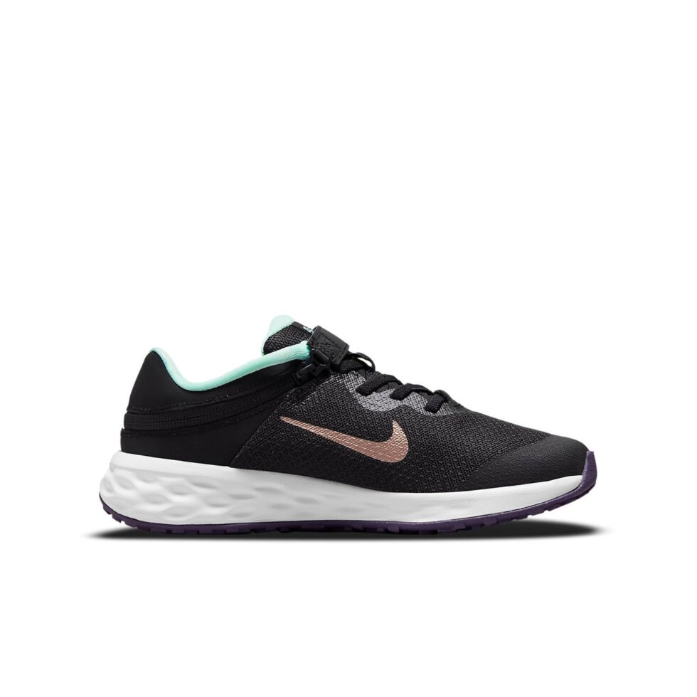 (GS) Nike Revolution 6 FlyEase 'Black Metallic Red Bronze' DD1113-005 - Image 2