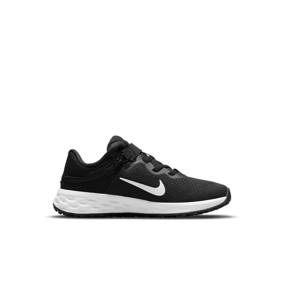 (PS) Nike Revolution 6 FlyEase 'Black White' DD1114-003 - Image 2