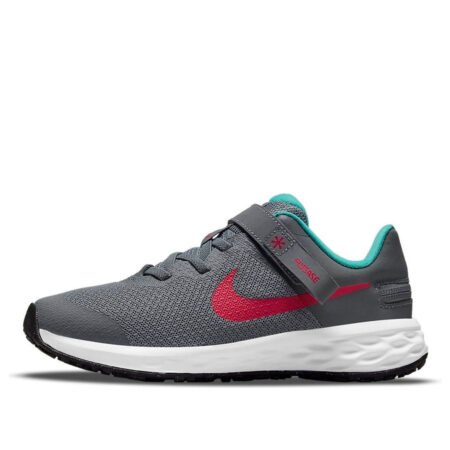 (PS) Nike Revolution 6 FlyEase 'Smoke Grey Siren Red' DD1114-006