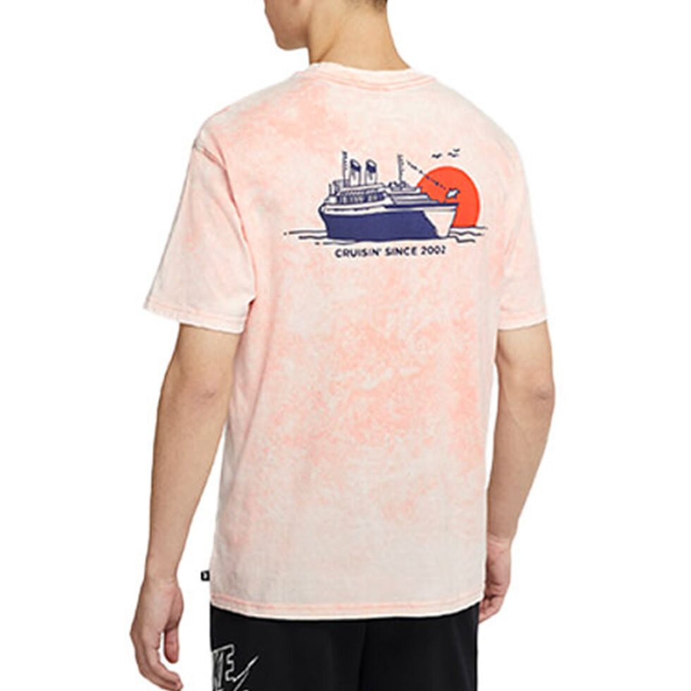 Nike SB Skateboard Back Printing Washed Sports Skateboard Short Sleeve Red DD1288-693 - Image 5