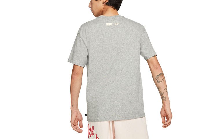 Nike SB Skateboard Printing Skateboard Loose Knit Short Sleeve Gray DD1299-063 - Image 2