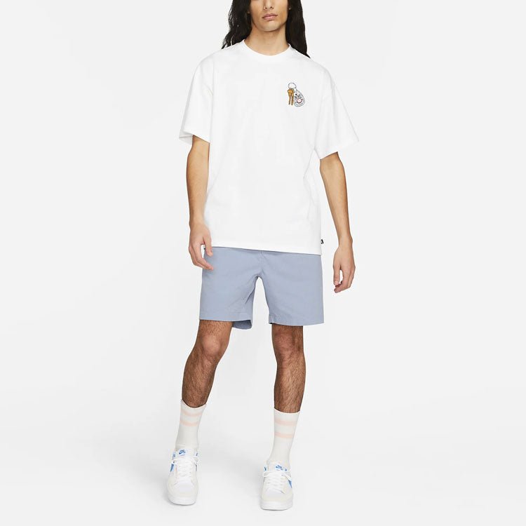 Nike SB Skateboard Round Neck Pullover Short Sleeve White DD1307-100 - Image 4