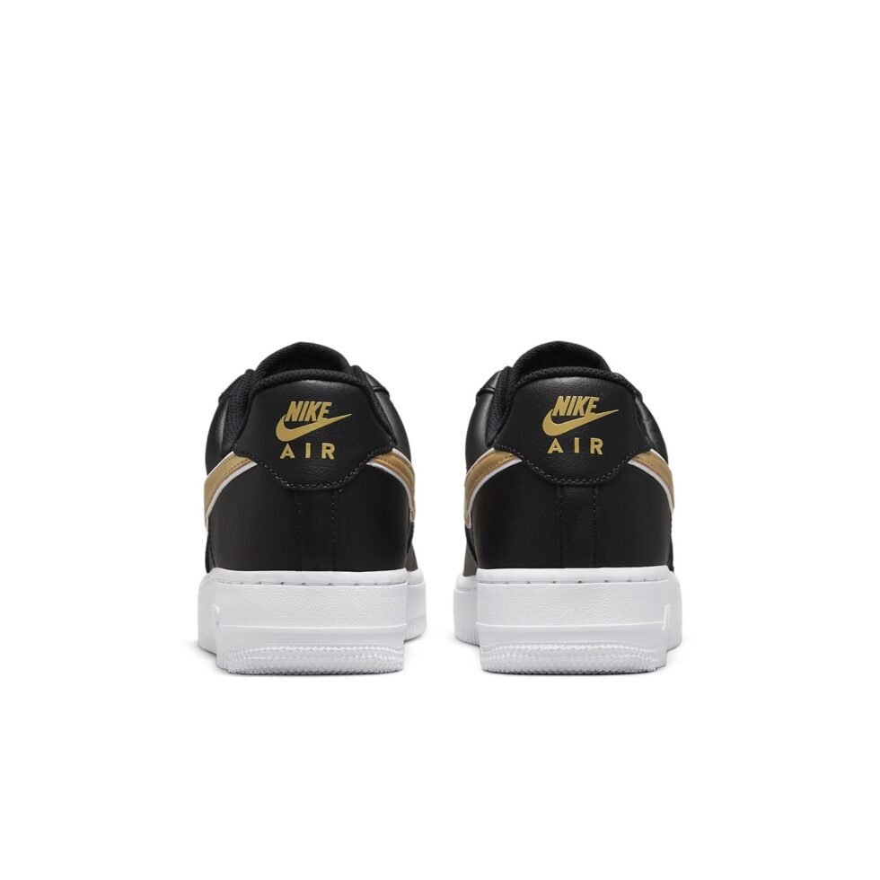 (WMNS) Nike Air Force 1 '07 Essential 'Black Metallic Gold' DD1523-001 - Image 5