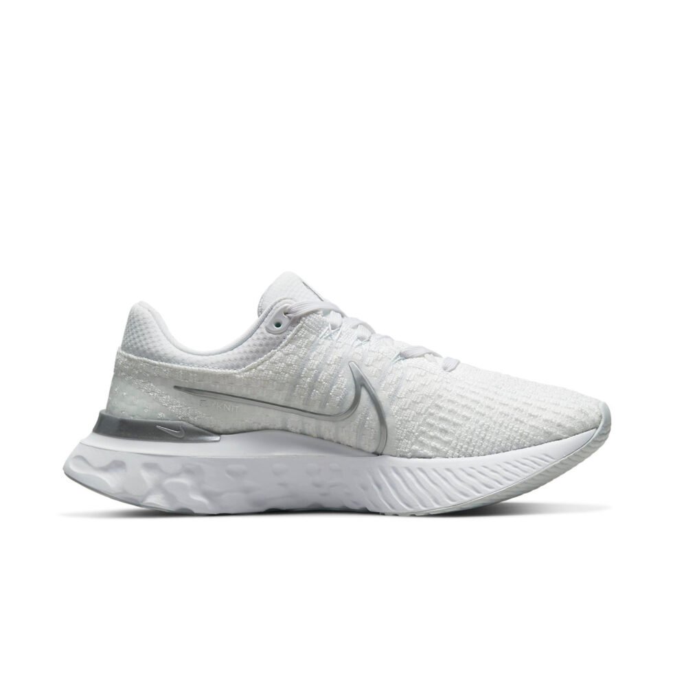 (WMNS) Nike React Infinity Run Flyknit 3 'White Metallic Silver' DD3024-101 - Image 2