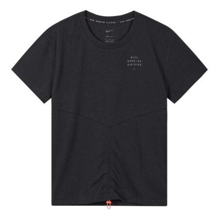 (WMNS) Nike Dri-FIT Run Division Back Printing Sports Running T-Shirt Black DD5316-010