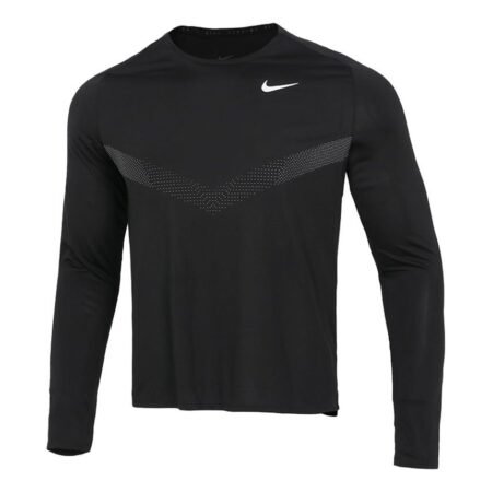 Men's Nike Sports Fitness Training Running Casual Long Sleeves Black T-Shirt DD6022-010