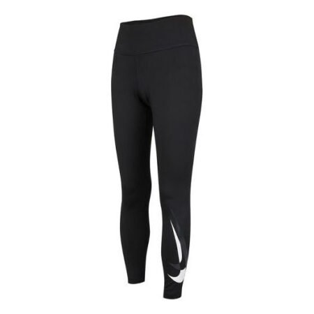(WMNS) Nike Mid Waist Running Tight Sports Training Gym Pants/Trousers/Joggers Black DD6836-010