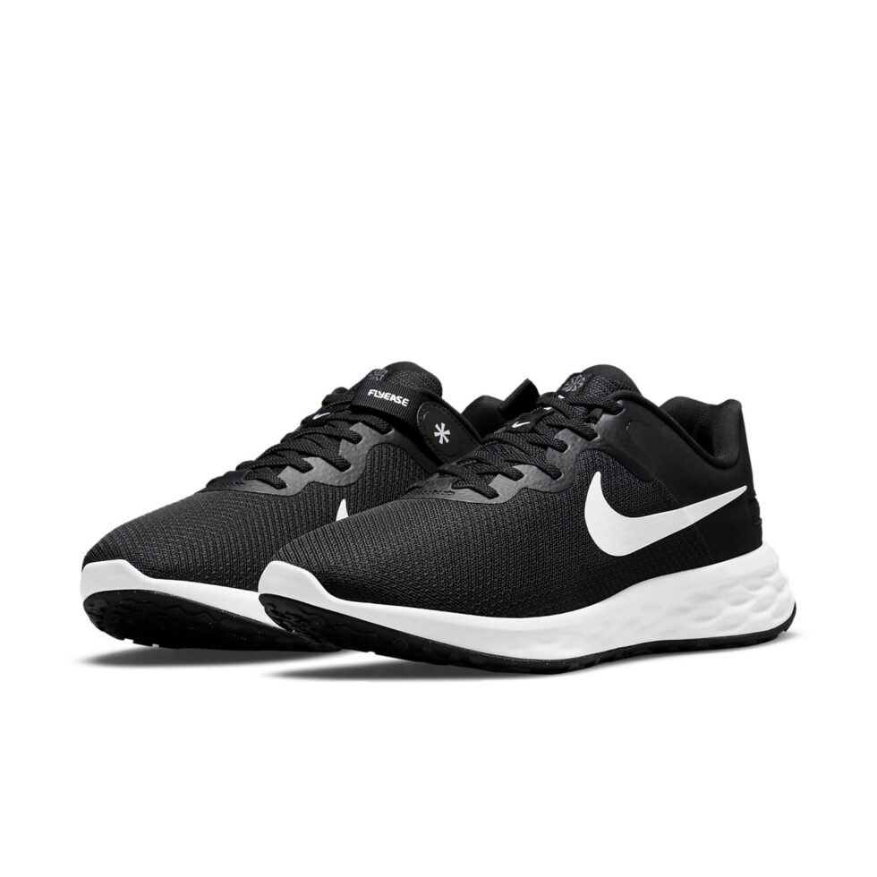 Nike Revolution 6 FlyEase Next Nature Black/White DD8476-003 - Image 3