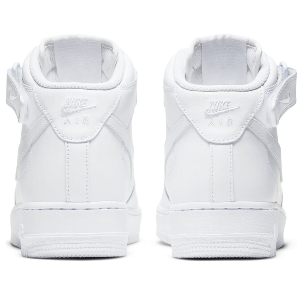 (WMNS) Nike Air Force 1 '07 Mid 'Triple White' DD9625-100 - Image 3