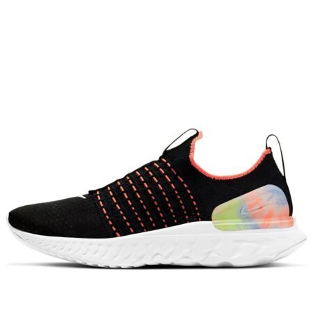 (WMNS) Nike React Phantom Run Flyknit 2 'Black Bright Mango' DD9668-001