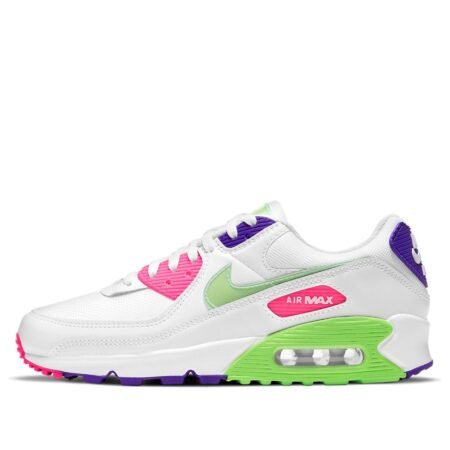 (WMNS) Nike Air Max 90 'White Indigo Burst Volt' DH0250-100