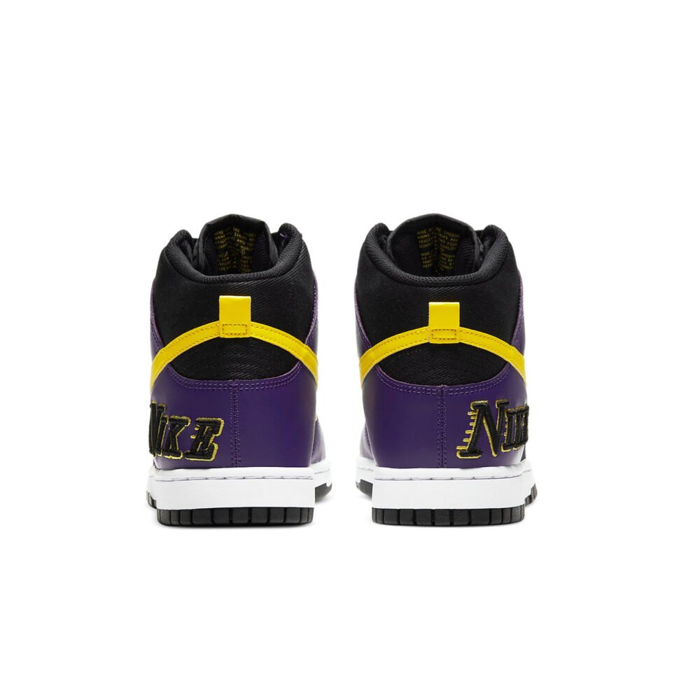 Nike Dunk High Premium EMB 'Lakers' DH0642-001 - Image 5