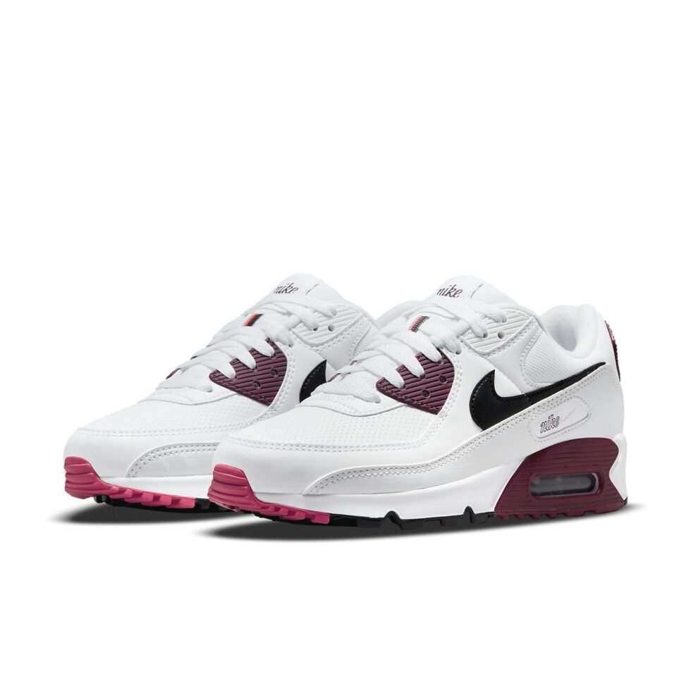 (WMNS) Nike Air Max 90 'White Dark Beetroot' DH1316-100 - Image 3