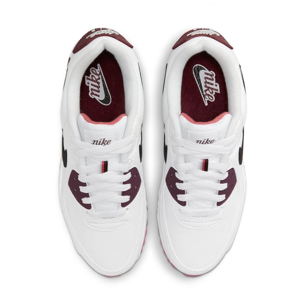 (WMNS) Nike Air Max 90 'White Dark Beetroot' DH1316-100 - Image 4