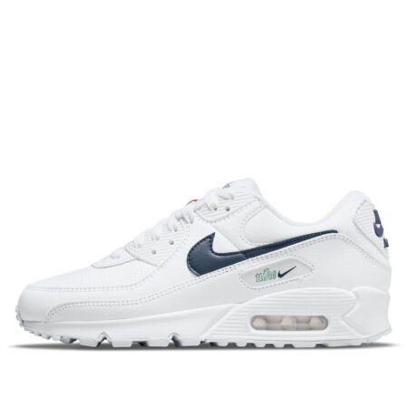 (WMNS) Nike Air Max 90 'White Racer Blue' DH1316-101
