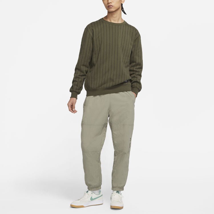 Nike Unisex SB Skateboard Round-neck Sweatshirt Green DH2637-325 - Image 3