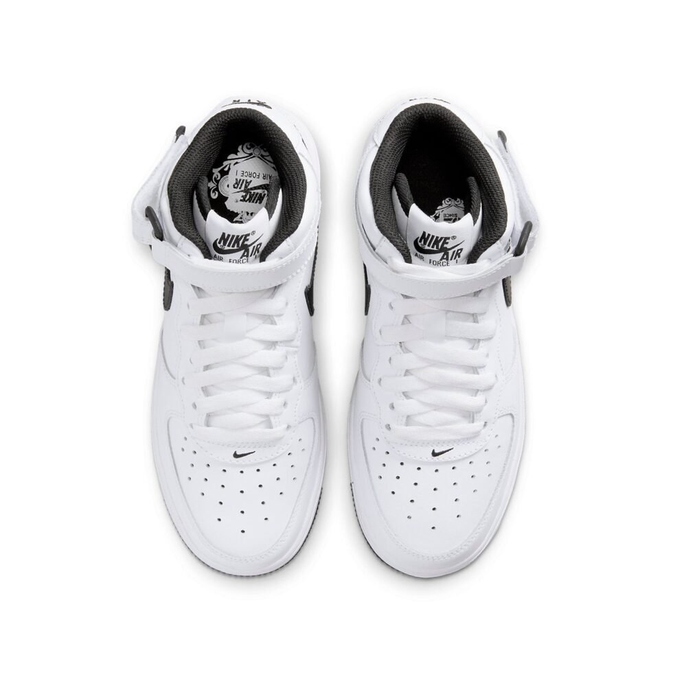 (GS) Nike Air Force 1 Mid LE 'White Black' DH2933-103 - Image 4