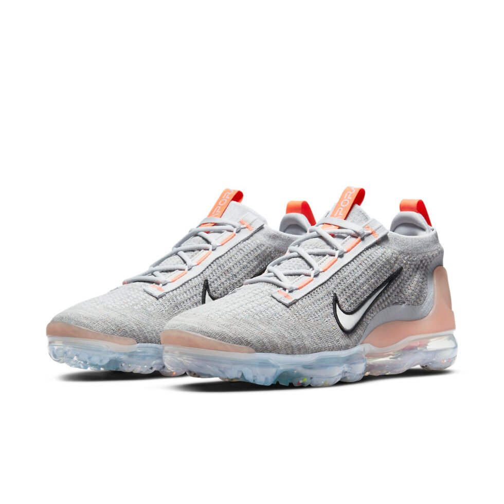 Nike Air VaporMax 2021 Flyknit 'Grey Fog Bright Mango' DH4084-002 - Image 3
