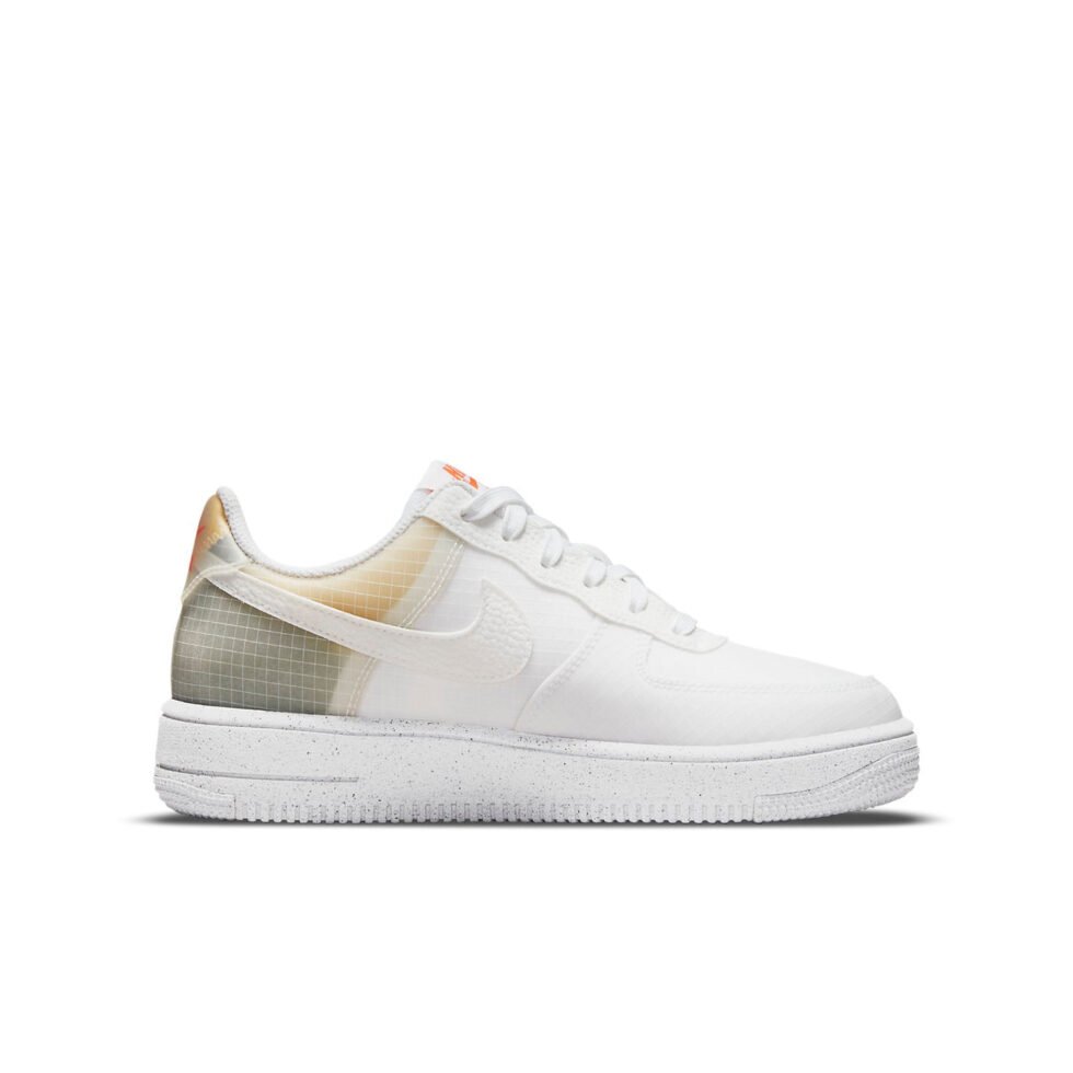 (GS) Nike Air Force 1 Crater 'Move To Zero - White Orange' DH4339-100 - Image 2