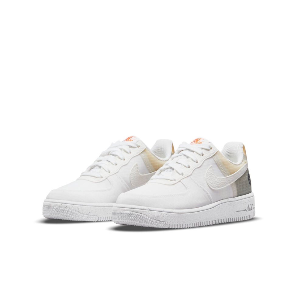(GS) Nike Air Force 1 Crater 'Move To Zero - White Orange' DH4339-100 - Image 3
