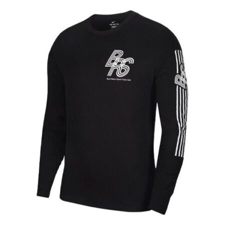 Nike Dri-Fit Printing Running Sports Long Sleeves Black DH4345-010