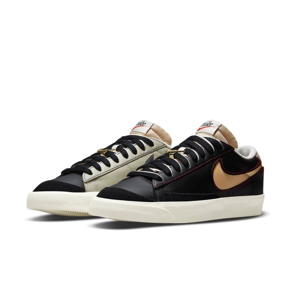 Nike Blazer Low '77 Premium 'Removable Swoosh - Black' DH4370-001 - Image 3
