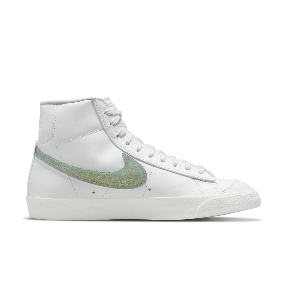 (WMNS) Nike Blazer Mid '77 Essential 'Glitter Swoosh - Dusty Sage' DH4399-100 - Image 2