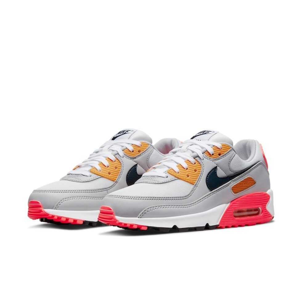 (WMNS) Nike Air Max 90 'Grey Crimson Gold' DH5072-001 - Image 3