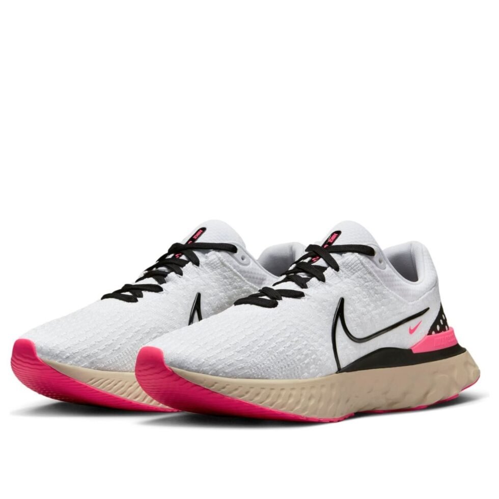 Nike React Infinity Run Flyknit 3 'White Hyper Pink' DH5392-101 - Image 3
