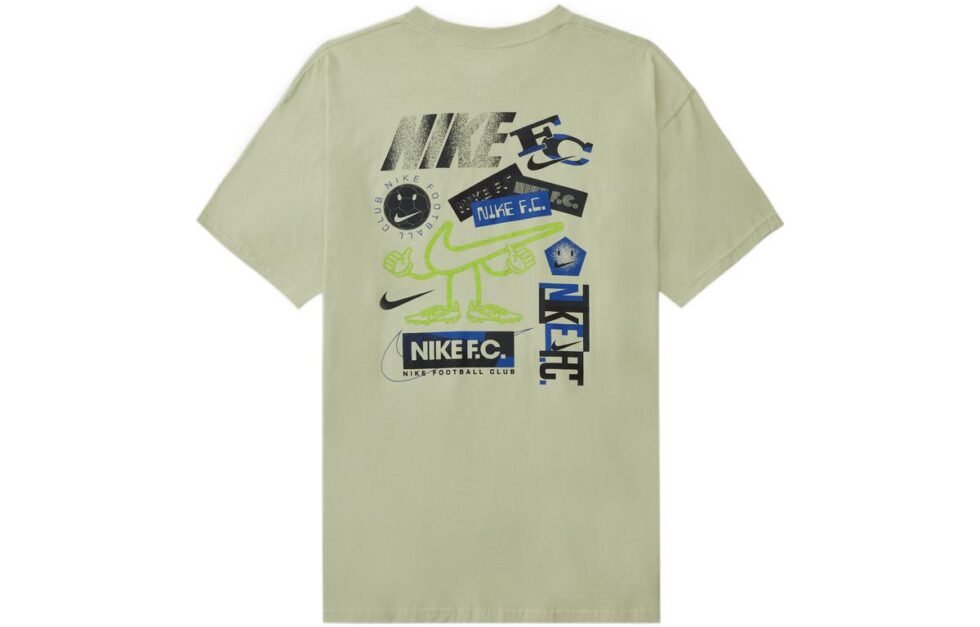 Men's Nike Front And Back Logo Alphabet Printing Round Neck Soccer/Football Short Sleeve Light Olive Green T-Shirt DH7463-371 - Image 2