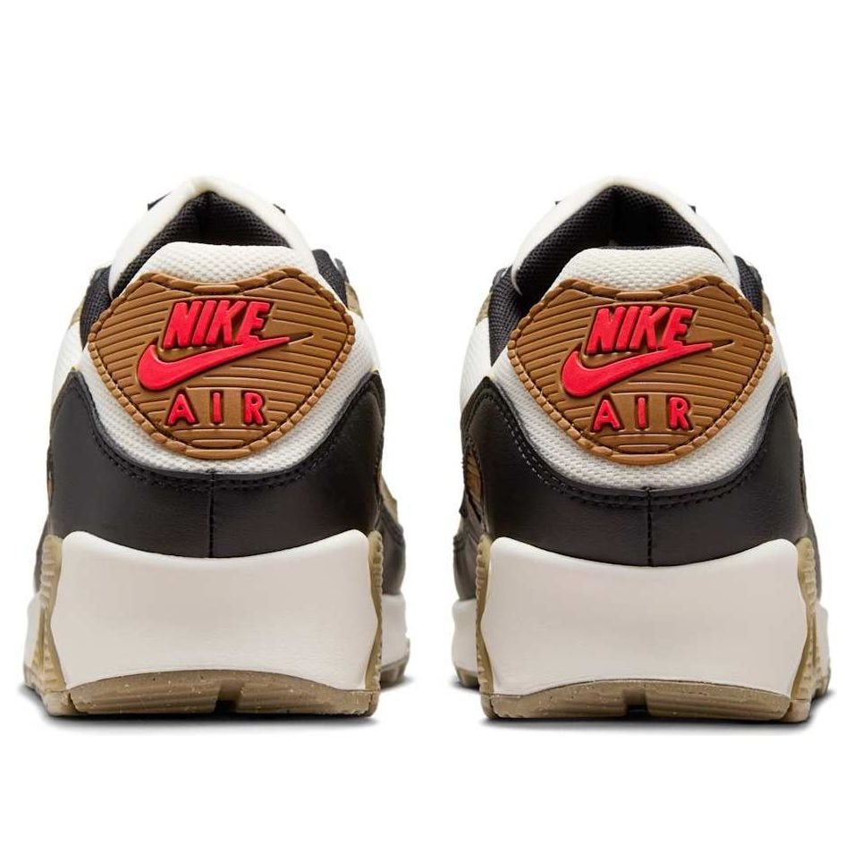 (WMNS) Nike Air Max 90 'Phantom Black Fire Red Light British Tan' DH8010-005 - Image 5