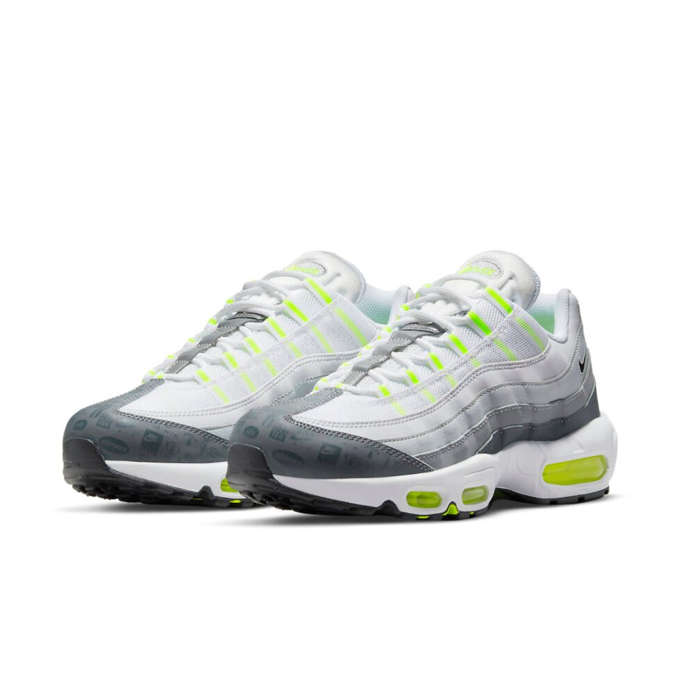 Nike Air Max 95 'Logos Pack - White Neon' DH8256-100 - Image 3