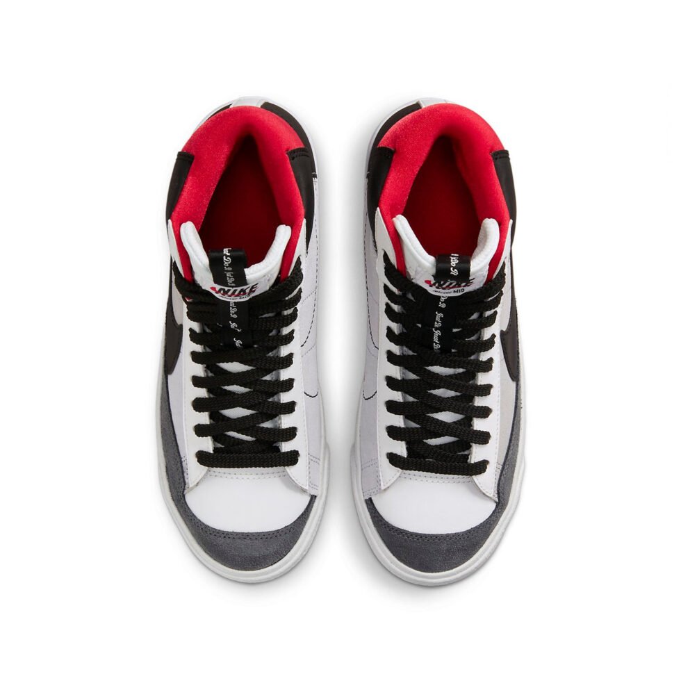 (GS) Nike Blazer Mid '77 SE 'Dance - White Black Red' DH8640-100 - Image 4