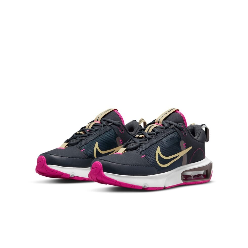 (GS) Nike Air Max Intrlk SE 'Off Noir Mtlc Gold Star Pink Prime' DJ0011-001 - Image 3