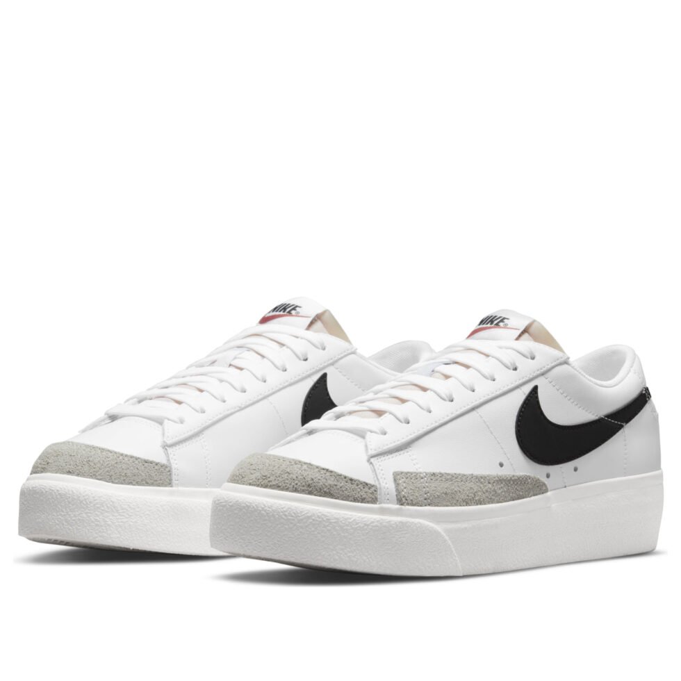 (WMNS) Nike Blazer Low Platform 'White Black' DJ0292-101 - Image 3