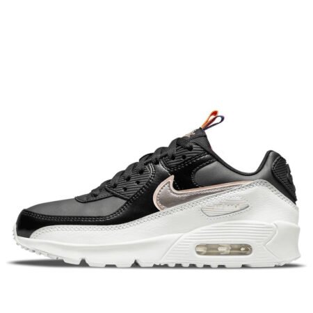 (GS) Nike Air Max 90 Leather SE 'Off Noir Metallic Pewter' DJ0414-001