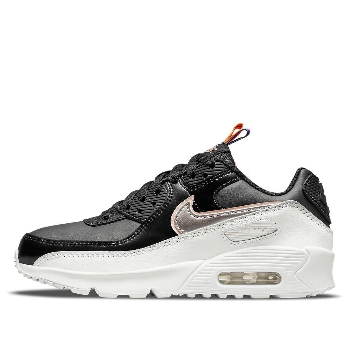 (GS) Nike Air Max 90 Leather SE 'Off Noir Metallic Pewter' DJ0414-001