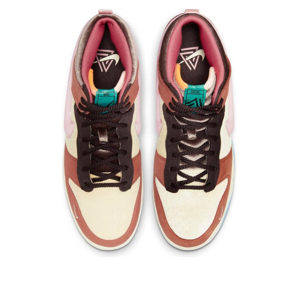 Nike x Social Status Dunk Mid 'Chocolate Milk' DJ1173-700 - Image 4